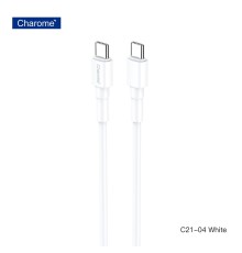 Кабель CHAROME C21-04 USB-C to USB-C charging data cable White (6974324910533)
