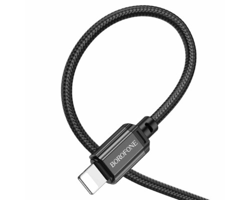 Кабель BOROFONE BX87 USB to iP 2.4A,1m, nylon, aluminum connectors, Black (BX87LB) Кабель BOROFONE BX87 USB to iP 2.4A,1m, nylon, aluminum connectors, Black (BX87LB)