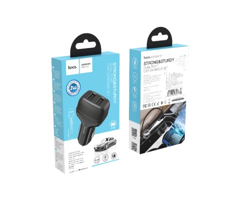 Автомобільний зарядний пристрій HOCO Z36 Leader dual port car charger set(Type-C) Black (6931474727770) Автомобільний зарядний пристрій HOCO Z36 Leader dual port car charger set(Type-C) Black (6931474727770)
