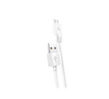 Кабель HOCO X1 USB to Micro  2.4A, 2m, PVC, PVC connectors, White (6957531042686) 