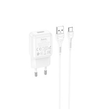 Мережевий зарядний пристрій HOCO C96A single port charger set(Type-C) White (6931474766038)