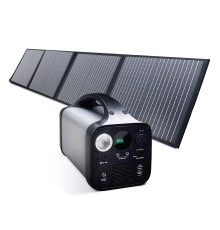Портативна зарядна станція Junlee PS-1000 1000W 972Wh з портативною сонячною панеллю 150W 30V (PS-1000SP150W)