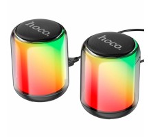 Портативна колонка HOCO BS56 Colorful BT wired 2-in-1 computer speaker Black (6931474780805) 