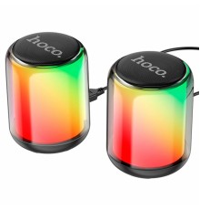 Портативна колонка HOCO BS56 Colorful BT wired 2-in-1 computer speaker Black (6931474780805)