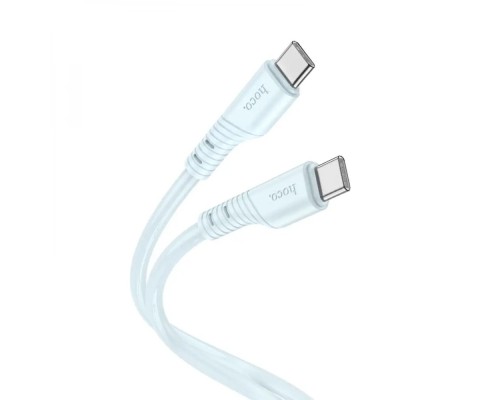 Кабель HOCO X97 Crystal color 60W silicone charging data cable Type-C to Type-C light blue (6931474799920) Кабель HOCO X97 Crystal color 60W silicone charging data cable Type-C to Type-C light blue (6931474799920)