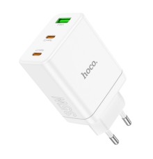 Мережевий зарядний пристрій HOCO N33 Start three-port PD35W(2C1A) charger White (6931474795083)