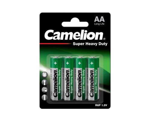 Батарейка CAMELION Super Heavy Duty Green AA/R6 BP4 4шт (C-10000406) (4260033156303) 