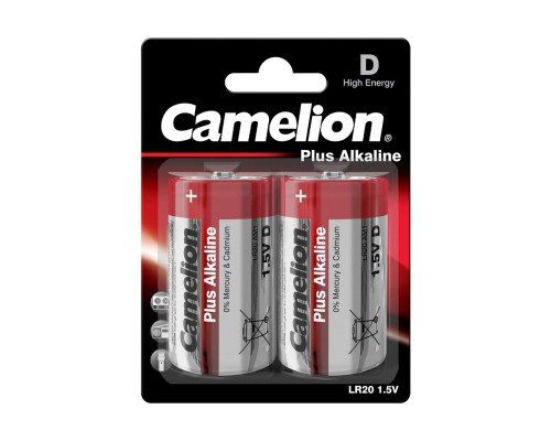 Батарейка CAMELION Plus ALKALINE D/LR20 BP2 2шт (C-11000220) (4260033150004) 