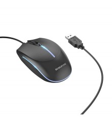 Миша BOROFONE BG10 Soaring game luminous wired mouse Black (6941991102745)