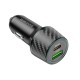 Автомобільний зарядний пристрій BOROFONE BZ21 Brilliant 48W dual port PD30W+QC3.0 car charger Black (BZ21B)