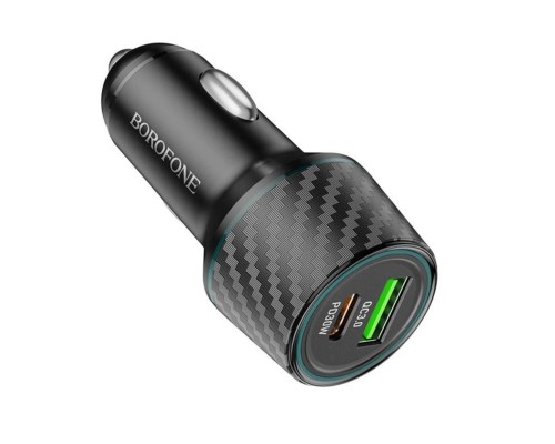 Автомобільний зарядний пристрій BOROFONE BZ21 Brilliant 48W dual port PD30W+QC3.0 car charger Black (BZ21B) Автомобільний зарядний пристрій BOROFONE BZ21 Brilliant 48W dual port PD30W+QC3.0 car charger Black (BZ21B)