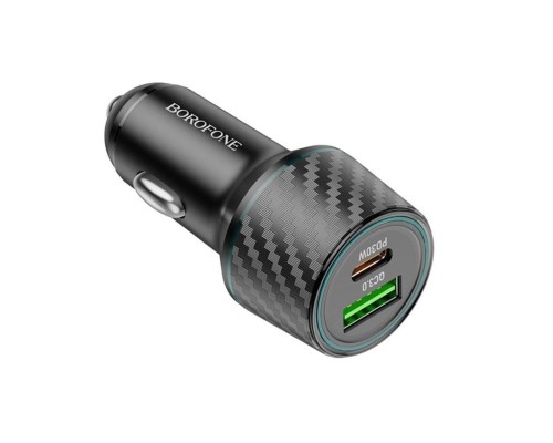Автомобільний зарядний пристрій BOROFONE BZ21 Brilliant 48W dual port PD30W+QC3.0 car charger Black (BZ21B) Автомобільний зарядний пристрій BOROFONE BZ21 Brilliant 48W dual port PD30W+QC3.0 car charger Black (BZ21B)