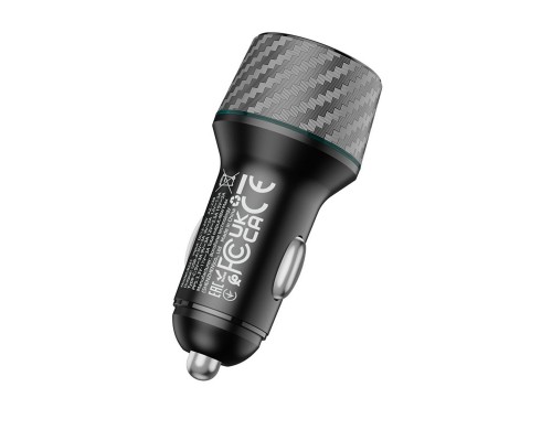 Автомобільний зарядний пристрій BOROFONE BZ21 Brilliant 48W dual port PD30W+QC3.0 car charger Black (BZ21B) Автомобільний зарядний пристрій BOROFONE BZ21 Brilliant 48W dual port PD30W+QC3.0 car charger Black (BZ21B)