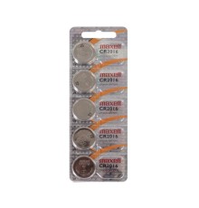 Батарейка MAXELL CR2016  5PK (5 X 1) CARD 5шт (M-18586100) (4902580131272)