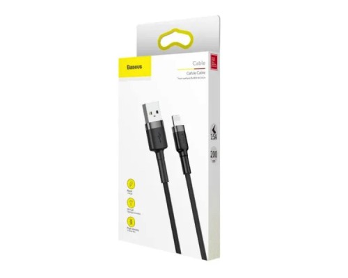 Кабель Baseus Cafule Cable USB For Lightning 1.5A 2m Gray+Black (CALKLF-CG1) Кабель Baseus Cafule Cable USB For Lightning 1.5A 2m Gray+Black (CALKLF-CG1)