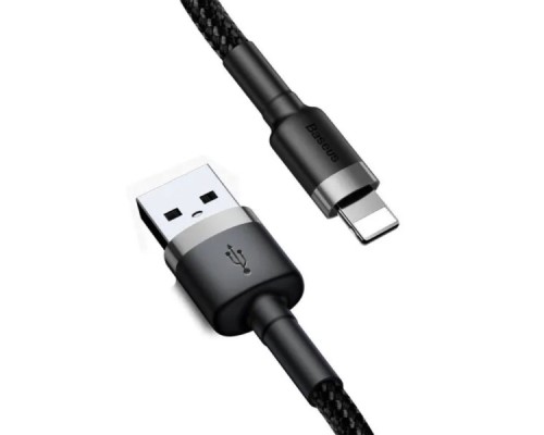 Кабель Baseus Cafule Cable USB For Lightning 1.5A 2m Gray+Black (CALKLF-CG1) Кабель Baseus Cafule Cable USB For Lightning 1.5A 2m Gray+Black (CALKLF-CG1)