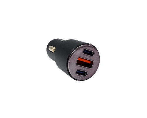 Автомобільний зарядний пристрій Essager City Dual Type-C + USB-A Car Charger 60W black (ECC2C1A-FF01) (ECC2C1A-FF01) Автомобільний зарядний пристрій Essager City Dual Type-C + USB-A Car Charger 60W black (ECC2C1A-FF01) (ECC2C1A-FF01)