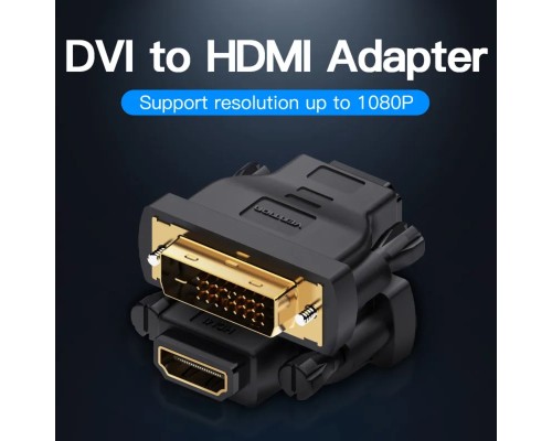 Адаптер Vention DVI(24+1) Male to HDMI Female Adapter Black (ECDB0) (ECDB0) Адаптер Vention DVI(24+1) Male to HDMI Female Adapter Black (ECDB0) (ECDB0)