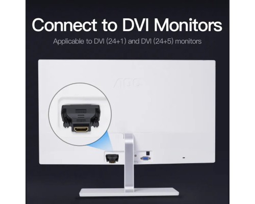 Адаптер Vention DVI(24+1) Male to HDMI Female Adapter Black (ECDB0) (ECDB0) Адаптер Vention DVI(24+1) Male to HDMI Female Adapter Black (ECDB0) (ECDB0)