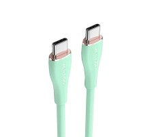 Кабель Vention USB 2.0 C Male to C Male 5A Cable 1.5M Light Green Silicone Type (TAWGG) (TAWGG) 