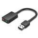 Адаптер  Vention 2-port USB External Sound Card 0.15M Black (CDYB0) (CDYB0) 