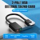 Адаптер  Vention 2-port USB External Sound Card 0.15M Black (CDYB0) (CDYB0) 