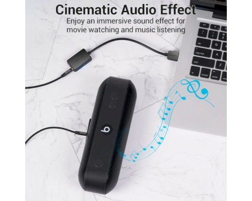 Адаптер  Vention 2-port USB External Sound Card 0.15M Black (CDYB0) (CDYB0) 