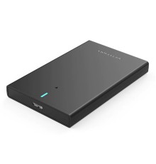 Зовнішня кишеня для накопичувача Vention 2.5 Inch SATA Hard Drive Enclosure (USB 3.0 Micro-B) Black (KPAB0) (KPAB0)