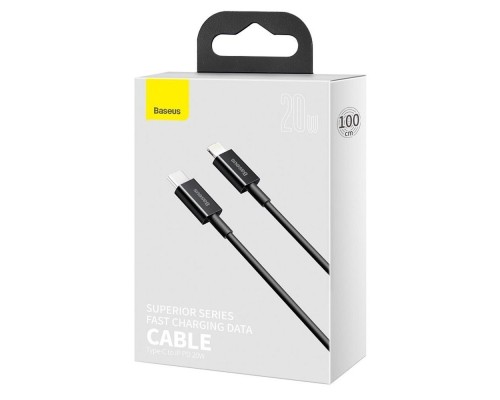 Кабель Baseus Superior Series Type-C to IP PD 20W 1m Black (CATLYS-A01) Кабель Baseus Superior Series Type-C to IP PD 20W 1m Black (CATLYS-A01)
