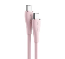 Кабель Vention USB 2.0 C Male to C Male 5A Cable 1M Pink Silicone Type (TAWPF) (TAWPF) 