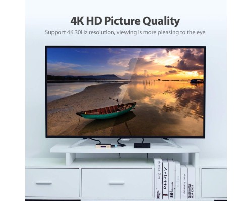 Сплітер Vention 1 In 4 Out HDMI Splitter 4K@30Hz Gold Aluminum Alloy Type EU Standard (ACCG0-EU) (ACCG0-EU) Сплітер Vention 1 In 4 Out HDMI Splitter 4K@30Hz Gold Aluminum Alloy Type EU Standard (ACCG0-EU) (ACCG0-EU)
