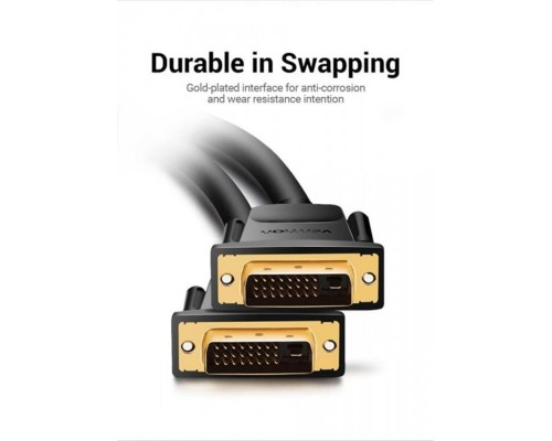 Кабель Vention DVI(24+1) Male to Male Cable 1.5M Black (EAABG) (EAABG) Кабель Vention DVI(24+1) Male to Male Cable 1.5M Black (EAABG) (EAABG)