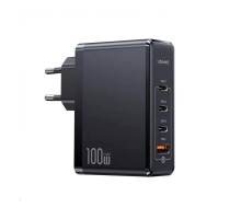 Мережевий зарядний пристрій Usams US-CC163 T50 100W 4 Ports ACCC GaN Fast Charger (EU) Black (CC163TC01) 