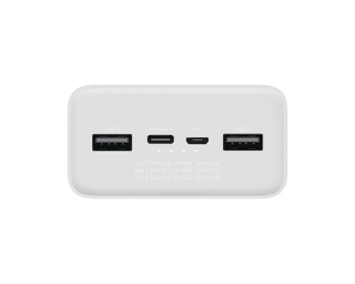 Зовнішній акумулятор Xiaomi Mi Power Bank 3 30000mAh 24W Fast Charge PB3018ZM White (VXN4307CN) Зовнішній акумулятор Xiaomi Mi Power Bank 3 30000mAh 24W Fast Charge PB3018ZM White (VXN4307CN)
