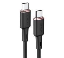 Кабель ACEFAST C2-03 Type-C to Type-C 3A, 60W, 1.2m, silicone, zinc connectors, Black (AFC2-03B) 