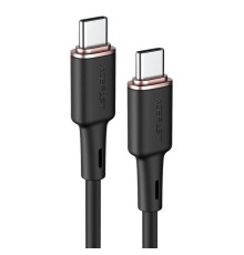 Кабель ACEFAST C2-03 Type-C to Type-C 3A, 60W, 1.2m, silicone, zinc connectors, Black (6974316280729)