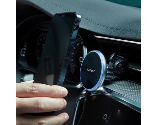 Тримач для мобiльного з БЗП ACEFAST D3 magnetic wireless charging car holder Silver (AFD3S) Тримач для мобiльного з БЗП ACEFAST D3 magnetic wireless charging car holder Silver (AFD3S)