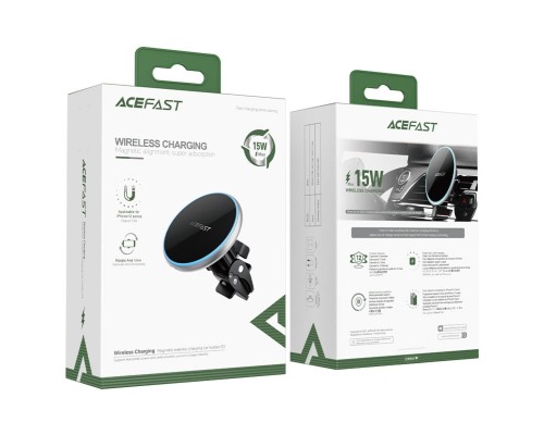 Тримач для мобiльного з БЗП ACEFAST D3 magnetic wireless charging car holder Silver (AFD3S) Тримач для мобiльного з БЗП ACEFAST D3 magnetic wireless charging car holder Silver (AFD3S)