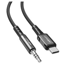 Кабель-перехiдник ACEFAST C1-08 USB-C to 3.5mm aluminum alloy audio cable Black (6974316280620)