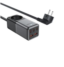Мережевий зарядний пристрій ACEFAST Z2 PD75W GaN (3*USB-C+2*USB-A) desktop charging adapter 1,5m Black (AFZ2)