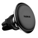 Автотримач для телефона Baseus Magnetic Air Vent Car Mount Holder with cable clip Black (SUGX020001)