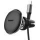 Автотримач для телефона Baseus Magnetic Air Vent Car Mount Holder with cable clip Black (SUGX020001)