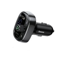 АЗП з FM-модулятор Baseus T Shaped S-09 Car Bluetooth MP3 Player Black (CCMT000301) 