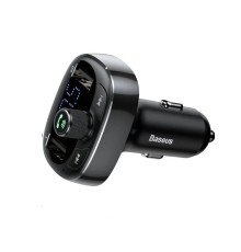 АЗП з FM-модулятором Baseus T Shaped S-09 Car Bluetooth MP3 Player Black (CCMT000301)