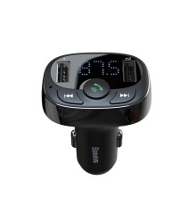 АЗП з FM-модулятором Baseus T Shaped S-09A Car Bluetooth MP3 Player (Standard Edition) Black (CCMT000001)