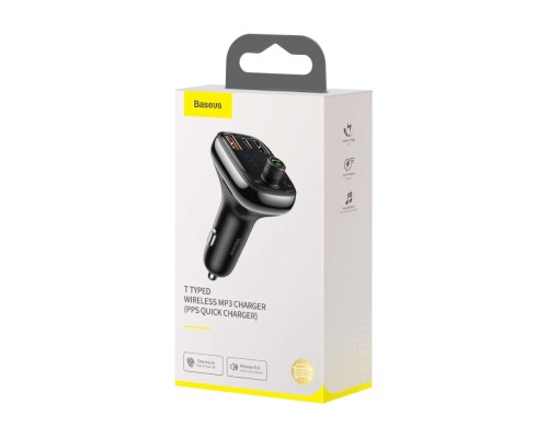 АЗП з FM-модулятором Baseus T Shaped S-13 Car Bluetooth MP3 Player (PPS Fast Charger Edition) Black (CCMT000101) АЗП з FM-модулятором Baseus T Shaped S-13 Car Bluetooth MP3 Player (PPS Fast Charger Edition) Black (CCMT000101)