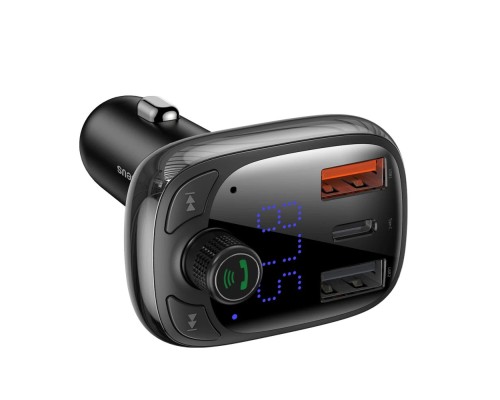 АЗП з FM-модулятором Baseus T Shaped S-13 Car Bluetooth MP3 Player (PPS Fast Charger Edition) Black (CCMT000101) АЗП з FM-модулятором Baseus T Shaped S-13 Car Bluetooth MP3 Player (PPS Fast Charger Edition) Black (CCMT000101)
