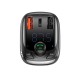 АЗП з FM-модулятором Baseus T Shaped S-13 Car Bluetooth MP3 Player (PPS Fast Charger Edition) Black (CCMT000101)