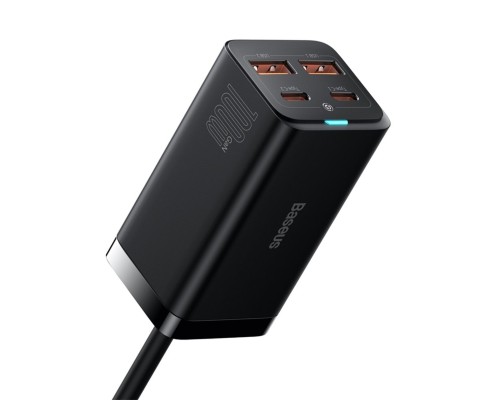 Мережевий зарядний пристрій Baseus GaN3 Pro Desktop Fast Charger 2U+2C 100W EU Black (CCGP000101) Мережевий зарядний пристрій Baseus GaN3 Pro Desktop Fast Charger 2U+2C 100W EU Black (CCGP000101)