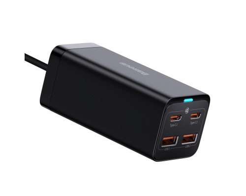 Мережевий зарядний пристрій Baseus GaN3 Pro Desktop Fast Charger 2U+2C 100W EU Black (CCGP000101) Мережевий зарядний пристрій Baseus GaN3 Pro Desktop Fast Charger 2U+2C 100W EU Black (CCGP000101)